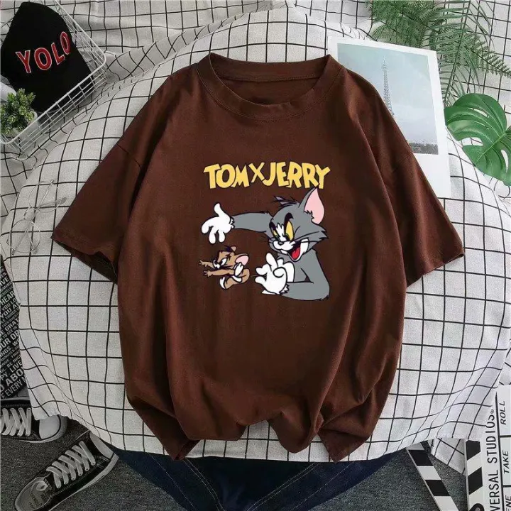 Cat%20And%20MouseTT-shirt%20Men's%20Tom%20Jerry%20Cartoon%20Cartoon%20Short%20Sleeve%20Cotton%20Youth%20Student%20Couple%20Summer%20Wear%20-%20Image%206