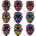 LED Glowing Mask for Halloween, Party Light Up Masks, Glow in Dark, Scary Masquerade Masks, Festival Purge Light Mask. 