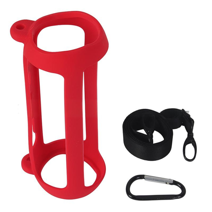 Water-Resistant Silicone Case for JBL Flip 6 Bluetooth Speaker Includes Carabiner and Adjustable Carry Strap