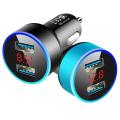 Car Dual Usb Car Cigarette Lighter 5V 3.1A Power Socket for Phones Cameras PC Fast Charger Adapter with LED Display. 