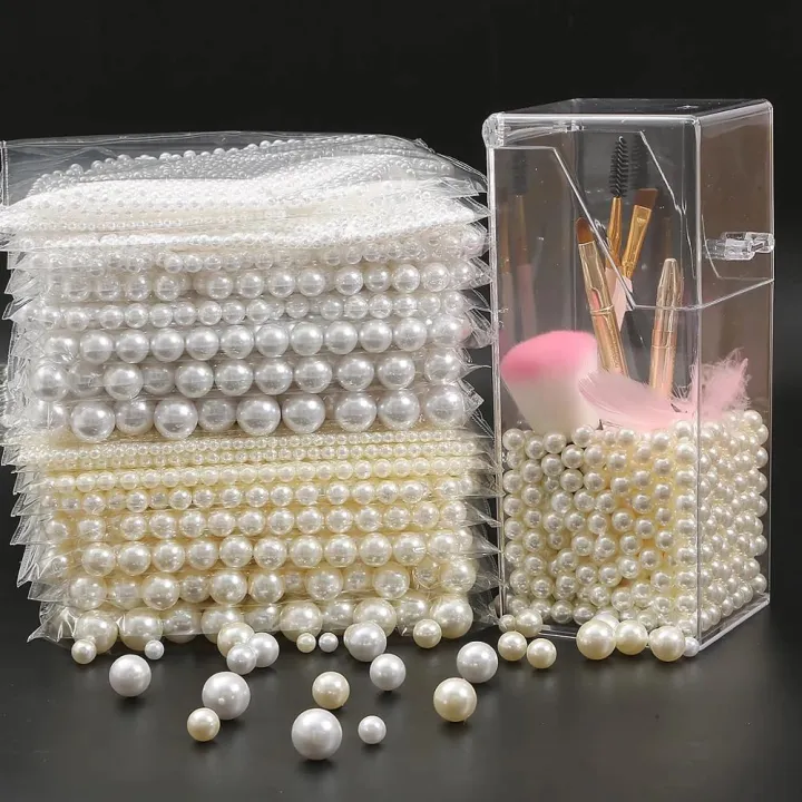 White%20/%20Beige%203mm-12mm%20Pearls%20Straight%20Hole%20Making%20Jewelry%20Diy%20Round%20Beads%20Decoration%20Crafts%20-%20Image%206