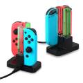 Nintendo Switch Controller Charger Joy-Cons Charging Dock Station with LED Indication 4 in 1 USB Charger and Free Type C Cable. 