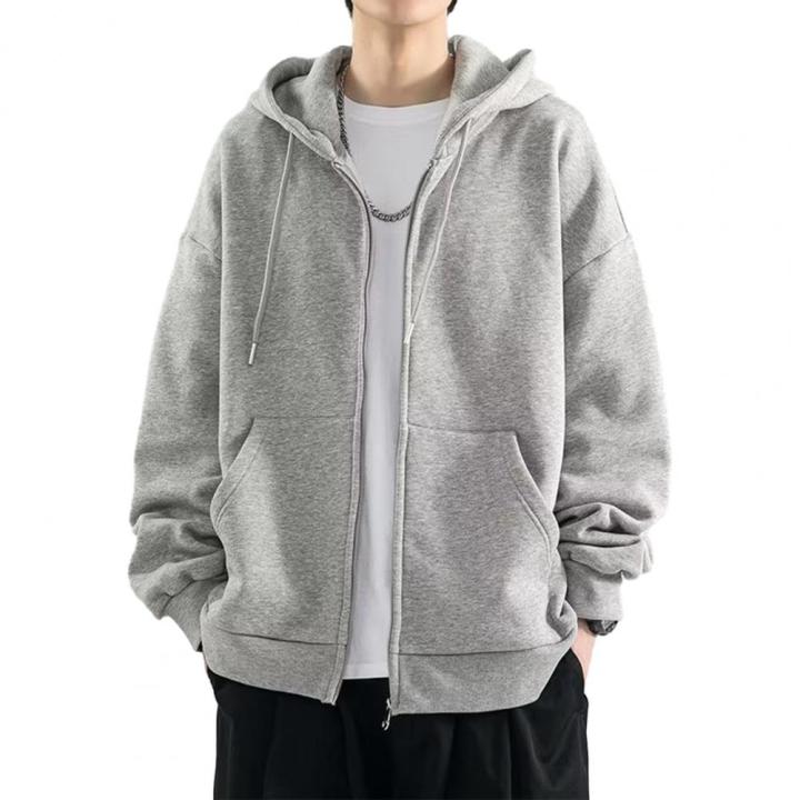 Male%20Clothes%20Black%20Solid%20Sweatshirt%20For%20Men%20Full%20Zip%20Up%20Hooded%20Hoodies%20Winter%20Young%20On%20Sale%20Offers%20High%20Quality%20Korean%20Style%20-%20Image%207