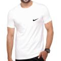 White Nike Crew Neck T Shirt for Men and Women. 