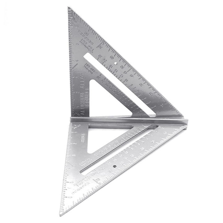 7inch%20Aluminum%20Alloy%20Triangle%20Angle%20Protractor%20Measuring%20Ruler%20Woodworking%20Tool%20-%20Image%204