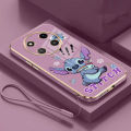 Honor X9C 5G X9C Feared Stitch Casing Soft Phone Case Monster Cartoon Square Edges Plating Cover. 