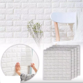 3D PE Foam Brick Wall Sticker - 70 x 77 cm DIY Home Decor Solution. 