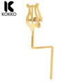 KOKKO Saxophone Marching Clamp-on Clip Holder Lyre With Bent Stem Portable Metal Music Clip Musical Instrument Accessories. 