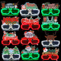 Glass Led Glasses Illuminated Lighted Eyeglass Frame Glowing Glasses Transparent Led Christmas Glasses for Party Christmas. 