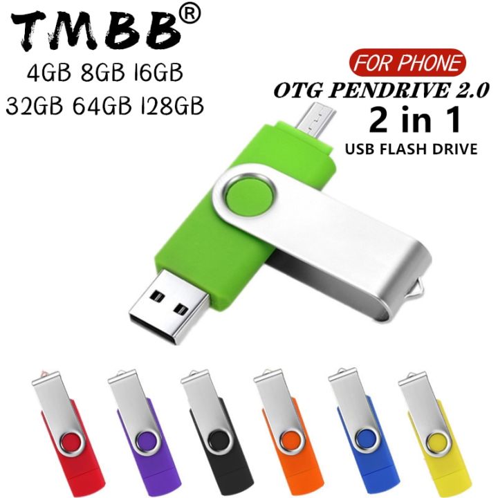 【128GB 360° Rotate OTG USB Flash drive cle 64G USB 2.0 Smart Phone pen drive 4g 8g 16g 32g micro usb memory storage devices U disk