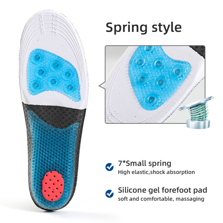 Silicone Gel Insoles Sport Running Insoles for Man Women Shock Absorption arch support Cushion