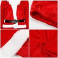 Christmas Santa Claus Costume Velvet 1 Set  Of Christmas Costume Christmas Outfit Cosplay Costume  Clothing Set Non Woven Fabric For Kids (10-12 Years) Christmas Party Decoration Dress. 