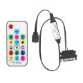 5V 3Pin SATA RGB Controller LED Light Strip 17Keys Wireless Remote Controller 3 Pin to SATA 4Pin for Computer PC Case Lighting. 