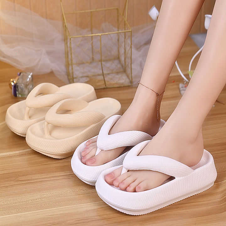 Thick-Soled%20White%20Flip-Flops%20High%20Heel%20Slippers%20Women's%20Summer%20Outdoor%20Slippers%20Soft%20Bottom%20Increase%20Muffin%20Lightweight%20Non-Slip%20Slippers%20-%20Image%202