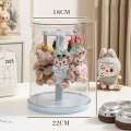 JURHOMIE Rotating Dustproof All-Round Labubu Display Stand Multifunction Transparent Pendant Storage Doll Blind Box Collectibles. 