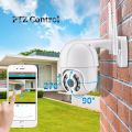 Wifi camera Siletra 2MP Security POE IP Camera 1080P PTZ Dome AI Video Camera Two Way Audio Human Detect Surveillance TF Card for NVR System. 