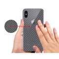 Clear Slim Transparent Carbon Fiber Film Mobile Phone Back Skin Rear Protective Sticker For iPhone X Xs Xs Max. 