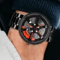 【Miga Plaza】Watches Men Wristwatch Clock Men's Wheel Rim Hub Watch Custom Design Sport Car Creative Men Wrist Watch. 