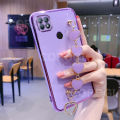 LECOMES for Xiaomi Redmi 10A Back Cover with Love Heart Bracelet Chain Luxury 6D Plating Shiny Soft Silicone Mobile Phone Case Pouch Girls. 