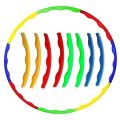Hula Hoop Consists of 8 Inter-Lockable Pieces Hula Hoop Ring Zig Zag for Adult Kids Exercise Gym Fitness Multi Colour Boy's Hola Hopping for Women Hoopla Hoopa Hola Rings (Multicolor). 
