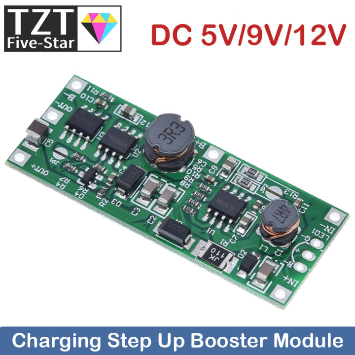DC 5V 9V 12V Charging Step Up Booster Module for 18650 Lithium Battery ...