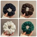 New Large Korean Puff Hair Loop Ruffle Design Vintage Headband No Harm Elastic Rubber Band Hair Ornament. 