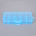 1 PC 10 cells Grid Adjustable Transparent Plastic Storage Box Earrings Jewelry Box. 