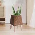 Plant Basket with Stand Basket Planter Modern Stable Rustic Display Flower Pot Wooden Standing Legs for Cafe Bar Dining Room Apartment Decor. 