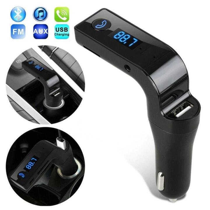 G7 Car Memory Hands-free LCD display 4-in-1 Bluetooth FM Transmitter AUX Modulator Car Kit MP3 Player 2.1A