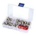 61Pcs/Set Grease Fitting Pack M6/M8/M10 Metal Nipple Mechanical Lubrication Part Grease Nipple Fitting Assortment Kits. 