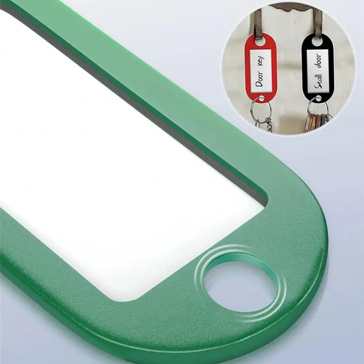 10pcs/Set%20Classic%20Tags%20Labels%20Key%20Chains%20Reusable%20Plastic%20Baggage%20Luggage%20Tags%20With%20Split%20Ring%20Label%20Window%20For%20Diy%20Name%20Number%20-%20Image%203