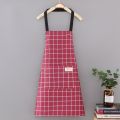 【HOT】 Apron Waterproof Bib Kitchen Apron With Pockets BBQ Cooking Drawing Crafting Aprons Clothes For Women Chef Cooking. 