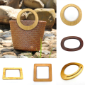 Handmade DIY Handicrafts Luggage Accessories Wooden Handle Handbag Strap Square Handle Round Wooden Handle. 