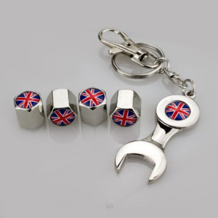 4pcs%20Wheel%20Valve%20Stems%20Caps%20&%201pc%20Wrench%20Dust%20Air%20Cover%20England%20Flag%20Car%20Accessories%20for%20MINI%20One%20MINI%20Coopers%20Cabrio%20Coupe%20-%20Image%206