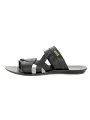 U Softo Men Toe Rings Slippers Black. 