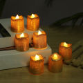 Glitter LED Flameless Candles Tea Light Romantic Candles Party Table Outdoor Decoration. 
