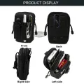 EsoGoal T-actical Molle Pouch Compact Utility Gadget Belt Waist Bag Pack Pocket Organizer with Cell P-hone Mobile P-hone H-olster Holder. 