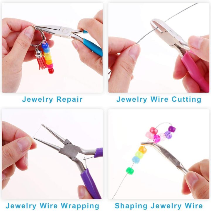 (VDZI)%204%20Pcs%20Jewelry%20Making%20Tools%20Kit%20Jewelry%20Pliers%20with%20Needle%20Nose%20Pliers%20for%20Crafts%20Wire%20Wrapping%20Jewelry%20Making%20Supplies%20-%20Image%202