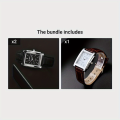 Men's Fashion Square Strap Watch Holiday Gift. 