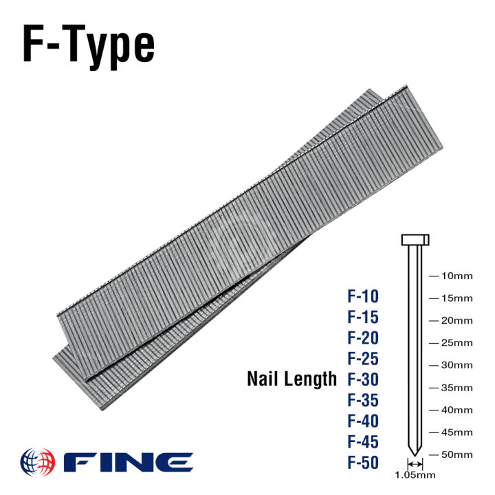 5000pcs Fine Nail Pin (F-Type) - All boxes Are 5000pcs - (Multiple Sizes Available)