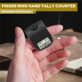 Mini Digital LCD Electronic Finger Ring Hand Tally Counter 6 Digit Rechargeable Counters Clicker-Black. 
