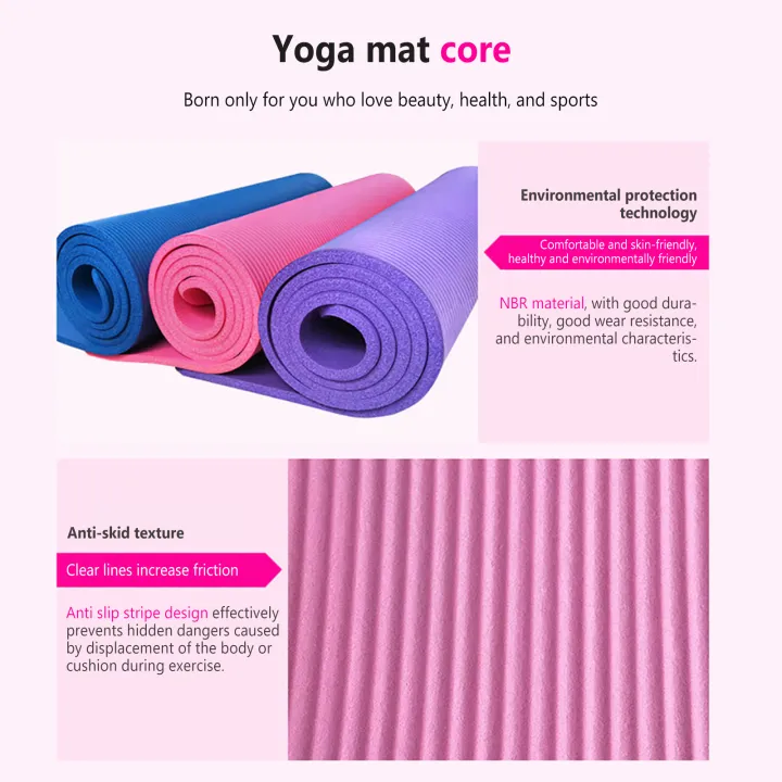 bellylady%2010mm%20Extra%20Thick%20Yoga%20Mat%20Non-slip%20High%20Density%20Anti-tear%20Fitness%20Exercise%20Mats%20With%20Carrying%20Strap%20-%20Image%203