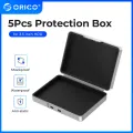 ORICO 5Pcs 3.5 Inch HDD Protection Box Waterproof 3.5'' HDD Storage Box Multi-disk Storage for 3.5 Hard Drive With label Design. 