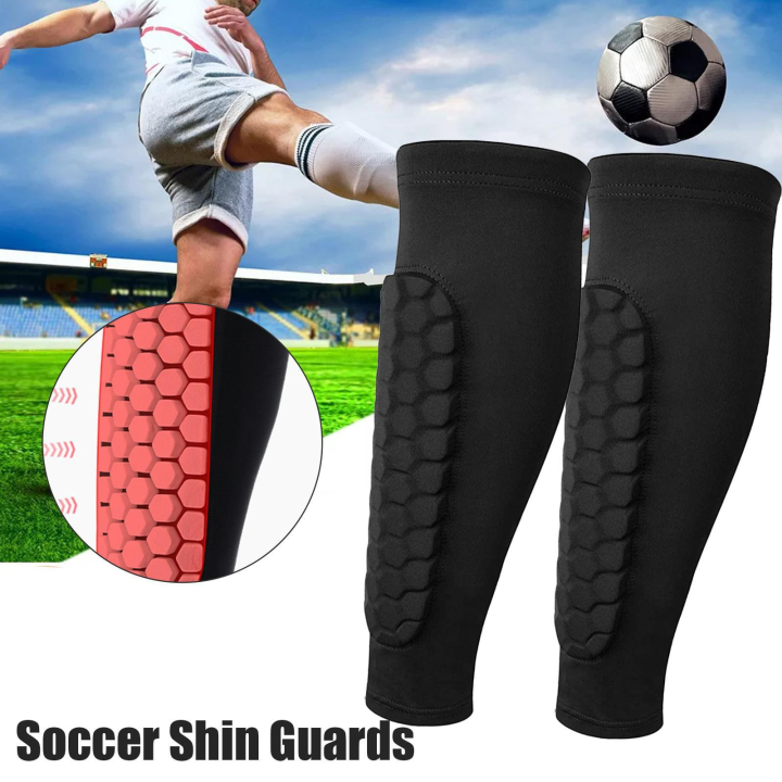 1pc Honeycomb Soccer Shin Guards Football Shields Sports Legging Shinguards Leg Sleeves Protective Gear Shank Protector Sunlight Mall