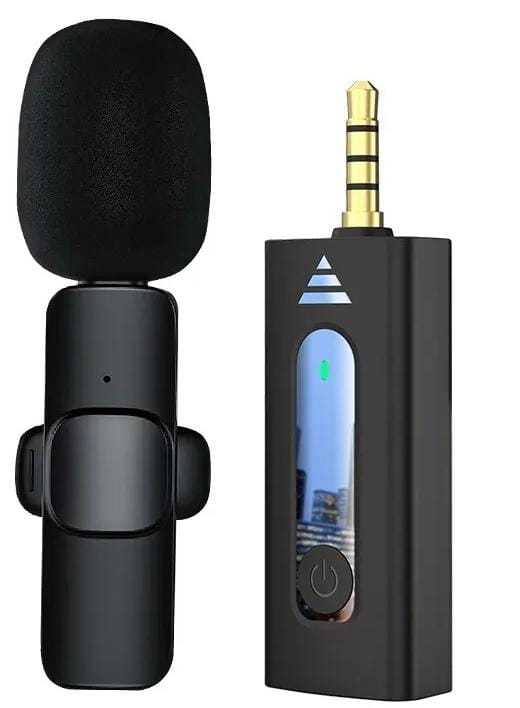 K35 Wireless Microphone, Wireless 3.5mm Lavalier Lapel Microphone
