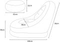 Inflatable Lounge Chair with Footrest, Portable Inflatable Seats, Flocked Sofa, Inflatable Chair, Lazy Inflatable Single Sofa Bed for Indoor and Outdoor Use. 