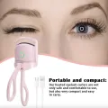 Heated Eyelashes Curler USB Rechargeable Electric Eyelash Curlers with 2 Level Temp,Quick Heating & Long-Lasting Curling Effect. 