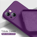 Dark Purple For iPhone 16 Liquid Silicone Phone Case 11 12 13 14 15 Pro Max Mini X XS XR 7 8 14 15 16 Plus Full Protection case. 