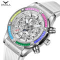 ONOLA brand fashion business sports waterproof automatic mechanical men's watch. 