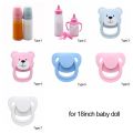 PRETTY MJ 1/2/3PCS 18Inch Kids Toy Juice Milk Bottle Dummy Baby Simulation Feeding s Dolls Accessories Magic Liquid Doll ic Pacifier. 